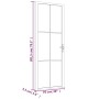 Innentür EGS-Glas und schwarzes Aluminium 76x201,5 cm von vidaXL, Türen für zu Hause - Ref: Foro24-350564, Preis: 208,22 €, R...