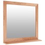 Espejo de pared madera maciza nogal 55x55 cm de vidaXL, Espejos - Ref: Foro24-350358, Precio: 45,63 €, Descuento: %