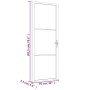 Interior door EGS glass and white aluminum 76x201.5 cm by vidaXL, Doors for the home - Ref: Foro24-350584, Price: 187,70 €, D...