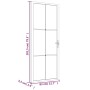 Interior door EGS glass and white aluminum 83x201.5 cm by vidaXL, Doors for the home - Ref: Foro24-350589, Price: 196,99 €, D...