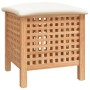 Taburete de baño madera maciza nogal 48x47,5x52 cm de vidaXL, Cestas para ropa - Ref: Foro24-350350, Precio: 81,87 €, Descuen...