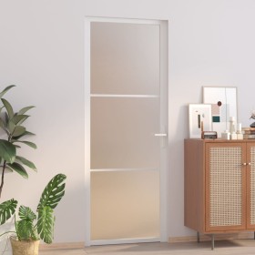 Interior glass door with white matte aluminum frame 76x201.5 cm by vidaXL, Doors for the home - Ref: Foro24-350576, Price: 22...