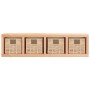 Wall shelf with baskets solid walnut wood 62x18x16 cm by vidaXL, Shelves and shelves - Ref: Foro24-350370, Price: 59,17 €, Di...