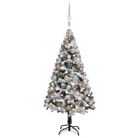 Artificial Christmas tree with LEDs and green PVC balls 150 cm by vidaXL, Christmas trees - Ref: Foro24-3077867, Price: 86,20...