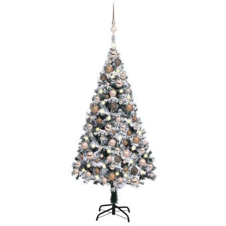 Árbol de Navidad artificial con LEDs y bolas PVC verde 150 cm de vidaXL, Arboles de navidad - Ref: Foro24-3077867, Precio: 86...