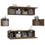 Set de muebles para TV 6 pzas madera contrachapada roble marrón de vidaXL, Muebles TV - Ref: Foro24-3120268, Precio: 174,51 €...