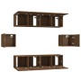 Set de muebles para TV 6 pzas madera contrachapada roble marrón de vidaXL, Muebles TV - Ref: Foro24-3120268, Precio: 174,51 €...