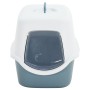 Cat litter tray with lid PP white blue 56x40x40 cm by vidaXL, Cat litter boxes - Ref: Foro24-171799, Price: 39,13 €, Discount: %