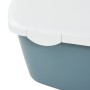 Cat litter tray with lid PP white blue 56x40x40 cm by vidaXL, Cat litter boxes - Ref: Foro24-171799, Price: 39,13 €, Discount: %