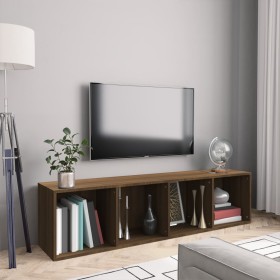 Brown oak wood TV cabinet/shelf 143x30x36 cm by vidaXL, Shelves and shelves - Ref: Foro24-815272, Price: 80,04 €, Discount: %