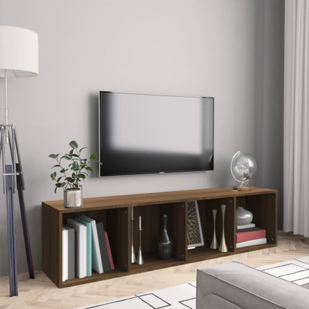 Brown oak wood TV cabinet/shelf 143x30x36 cm by vidaXL, Shelves and shelves - Ref: Foro24-815272, Price: 80,04 €, Discount: %