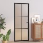 Interior glass door with black matte aluminum frame 83x201.5 cm by vidaXL, Doors for the home - Ref: Foro24-350557, Price: 21...