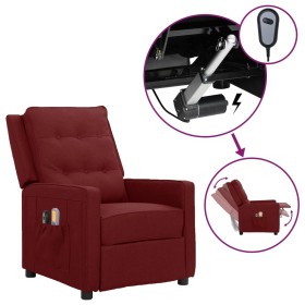 Sillón de masaje eléctrico tela rojo tinto de vidaXL, Sillones de masaje eléctricos - Ref: Foro24-3098625, Precio: 254,99 €, ...