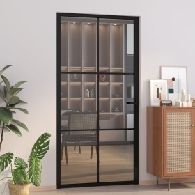 Interior door EGS glass and black aluminum 102.5x201.5 cm by vidaXL, Doors for the home - Ref: Foro24-350567, Price: 162,99 €...