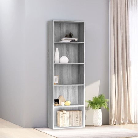 5-stöckiges Sperrholzregal grau 60x30x189 cm von vidaXL, Bücherregale und Regale - Ref: Foro24-815400, Preis: 94,04 €, Rabatt: %