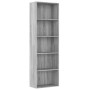 5-stöckiges Sperrholzregal grau 60x30x189 cm von vidaXL, Bücherregale und Regale - Ref: Foro24-815400, Preis: 94,04 €, Rabatt: %