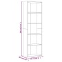 5-stöckiges Sperrholzregal grau 60x30x189 cm von vidaXL, Bücherregale und Regale - Ref: Foro24-815400, Preis: 94,04 €, Rabatt: %