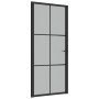 Puerta interior de vidrio y aluminio negro mate 93x201,5 cm de vidaXL, Puertas para el hogar - Ref: Foro24-350558, Precio: 17...