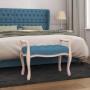 Blue velvet bench 80x45x60 cm by vidaXL, Banks - Ref: Foro24-344431, Price: 101,49 €, Discount: %