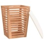 Taburete de baño madera maciza de nogal 40,5x40,5x56 cm de vidaXL, Cestas para ropa - Ref: Foro24-350352, Precio: 76,13 €, De...