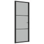 Puerta interior de vidrio y aluminio negro mate 83x201,5 cm de vidaXL, Puertas para el hogar - Ref: Foro24-350553, Precio: 23...