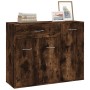 Sideboard aus geräuchertem Eichensperrholz, 88 x 30 x 70 cm von vidaXL, Sideboards - Ref: Foro24-815366, Preis: 89,78 €, Raba...