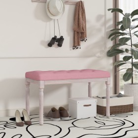 Pink velvet bench 80x40x49 cm by vidaXL, Banks - Ref: Foro24-344448, Price: 50,81 €, Discount: %