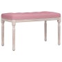 Banco de terciopelo rosa 80x40x49 cm de vidaXL, Bancos - Ref: Foro24-344448, Precio: 50,81 €, Descuento: %