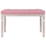 Banco de terciopelo rosa 80x40x49 cm de vidaXL, Bancos - Ref: Foro24-344448, Precio: 50,81 €, Descuento: %