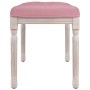 Banco de terciopelo rosa 80x40x49 cm de vidaXL, Bancos - Ref: Foro24-344448, Precio: 50,81 €, Descuento: %