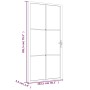 Innentür EGS-Glas und weißes Aluminium 102,5x201,5 cm von vidaXL, Türen für zu Hause - Ref: Foro24-350575, Preis: 175,87 €, R...