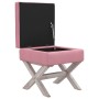 Stool with pink velvet storage 45x45x49 cm by vidaXL, Benches for halls and storage - Ref: Foro24-344520, Price: 49,05 €, Dis...