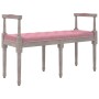 Banco de terciopelo rosa 110x40x70 cm de vidaXL, Bancos - Ref: Foro24-344427, Precio: 121,90 €, Descuento: %