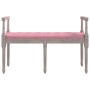 Banco de terciopelo rosa 110x40x70 cm de vidaXL, Bancos - Ref: Foro24-344427, Precio: 121,90 €, Descuento: %