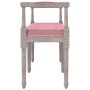 Banco de terciopelo rosa 110x40x70 cm de vidaXL, Bancos - Ref: Foro24-344427, Precio: 121,90 €, Descuento: %