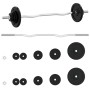 Bar set with discs 30 kg cast iron and chrome steel by vidaXL, free weight - Ref: Foro24-93628, Price: 108,61 €, Discount: %