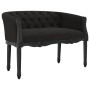 Banco de terciopelo negro 98x56x69 cm de vidaXL, Bancos - Ref: Foro24-344514, Precio: 233,75 €, Descuento: %