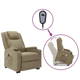 Cappuccino-colored synthetic leather lifting massage chair by vidaXL, Electric massage chairs - Ref: Foro24-3100335, Price: 3...