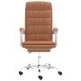 Silla de oficina reclinable cuero sintético marrón de vidaXL, Sillas de oficina - Ref: Foro24-349654, Precio: 94,78 €, Descue...