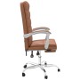 Silla de oficina reclinable cuero sintético marrón de vidaXL, Sillas de oficina - Ref: Foro24-349654, Precio: 94,78 €, Descue...