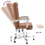 Silla de oficina reclinable cuero sintético marrón de vidaXL, Sillas de oficina - Ref: Foro24-349654, Precio: 94,78 €, Descue...