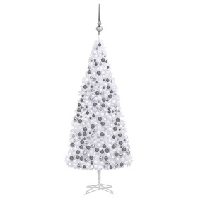 Árbol de Navidad artificial con luces LED y bolas blanco 500 cm de vidaXL, Arboles de navidad - Ref: Foro24-3077889, Precio: ...