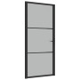 Matte black glass and aluminum interior door 93x201.5 cm by vidaXL, Doors for the home - Ref: Foro24-350554, Price: 228,30 €,...