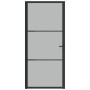 Matte black glass and aluminum interior door 93x201.5 cm by vidaXL, Doors for the home - Ref: Foro24-350554, Price: 228,30 €,...