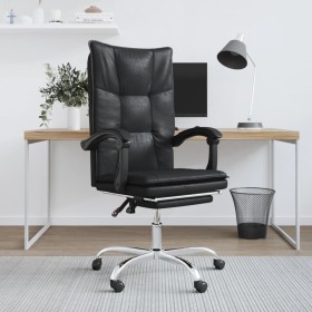 Silla de oficina reclinable cuero sintético negro de vidaXL, Sillas de oficina - Ref: Foro24-349753, Precio: 86,99 €, Descuen...