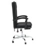 Silla de oficina reclinable cuero sintético negro de vidaXL, Sillas de oficina - Ref: Foro24-349753, Precio: 110,04 €, Descue...