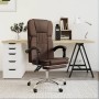 Silla de oficina reclinable cuero sintético marrón de vidaXL, Sillas de oficina - Ref: Foro24-349620, Precio: 89,99 €, Descue...