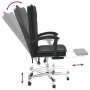 Silla de oficina reclinable cuero sintético negro de vidaXL, Sillas de oficina - Ref: Foro24-349753, Precio: 110,04 €, Descue...