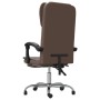 Silla de oficina reclinable cuero sintético marrón de vidaXL, Sillas de oficina - Ref: Foro24-349620, Precio: 89,99 €, Descue...