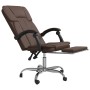 Silla de oficina reclinable cuero sintético marrón de vidaXL, Sillas de oficina - Ref: Foro24-349620, Precio: 89,99 €, Descue...